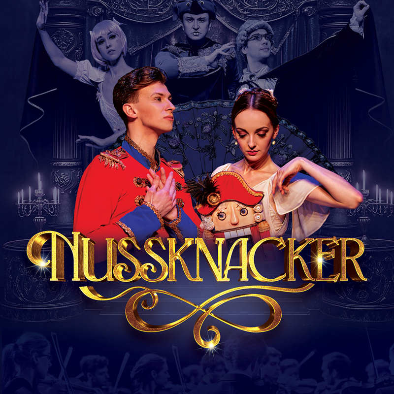 Keyvisual für Tanzveranstaltung Nussknacker mit dem International Festival Ballet und Festival Orchester in Duisburg