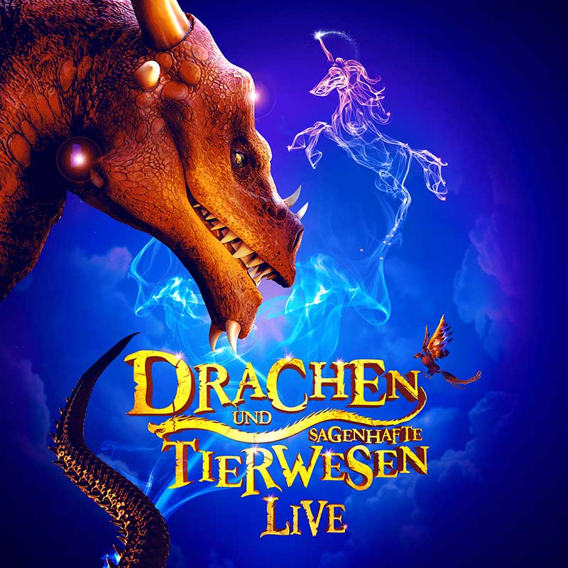 Keyviusal für Drachen und sagenhafte Tierwesen live im Theater am Marientor Duisburg