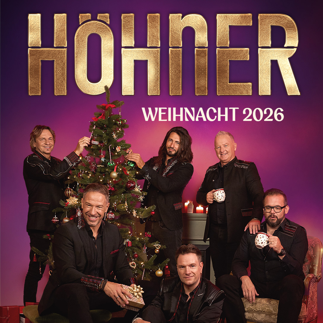 Plakatmotiv / Keyvisual für Höhner - Höhner Weihnacht 2026 im Theater am Marientor Duisburg.