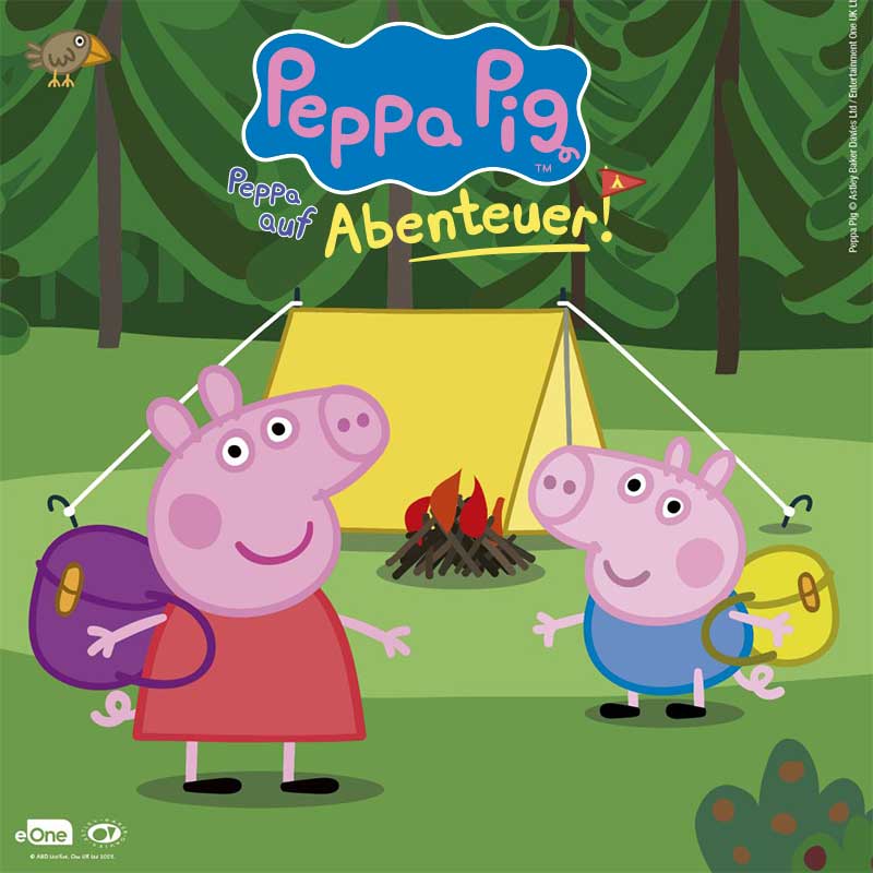 Keyvisual für Kindershow Peppa Pig Peppa auf Abenteuer in Duisburg im Theater am Marientor
