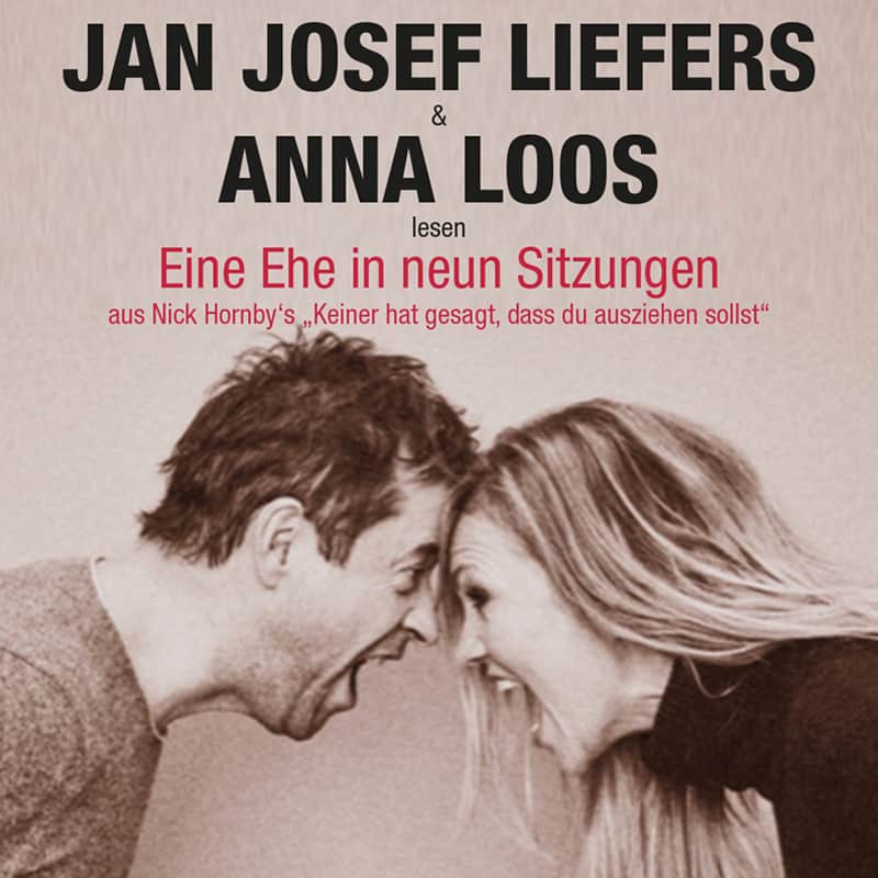 Ankündigungsbild für Lesung Erlesene Literatur mit Anna Loos & Jan Josef Liefers im Theater am Marientor Duisburg