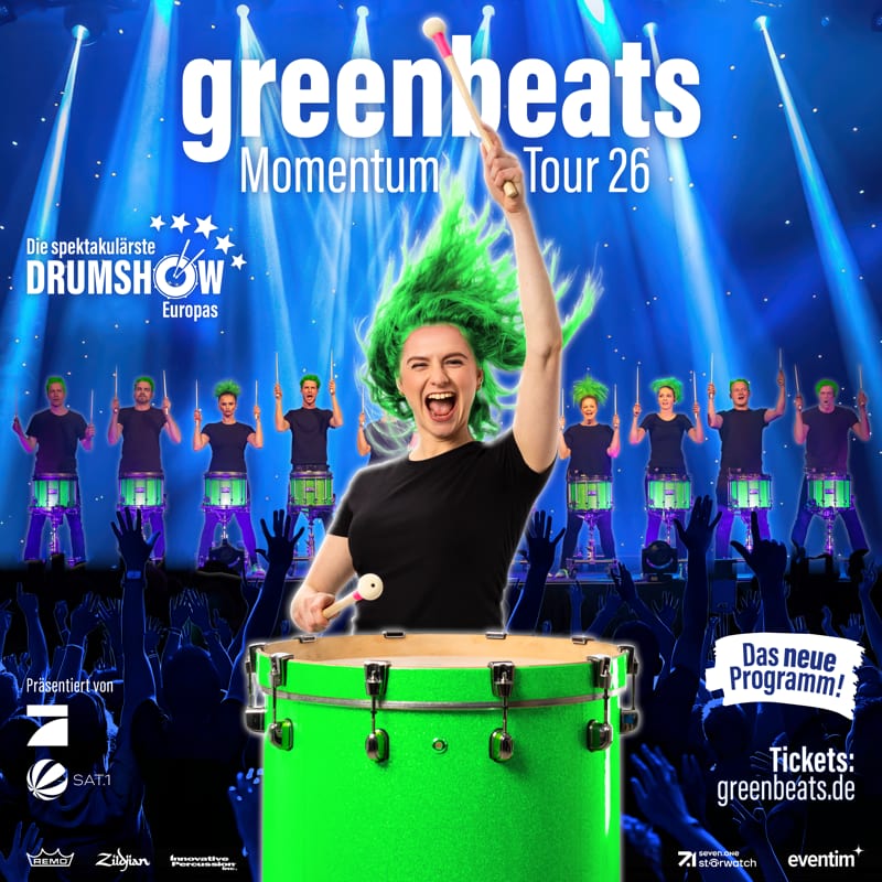 Bannermotiv Keyvisual für Show greenbeats in Duisburg
