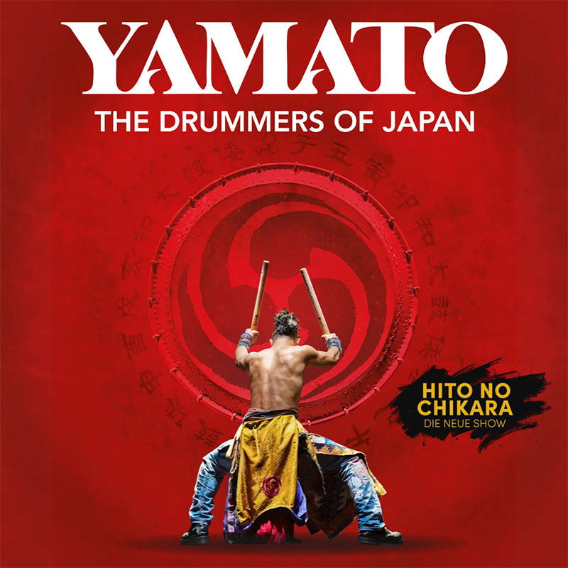Plakatmotiv für Yamato - The Drummers of Japan live im Theater am Marientor.