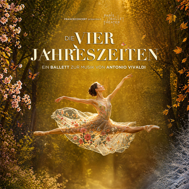 Plakatmotiv für Ballet Veranstaltung Die Vier Jahreszeiten im Metropol Theater in Bremen.